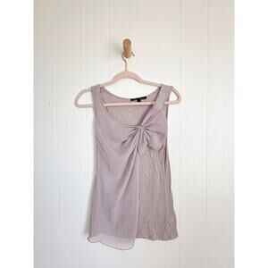 Vtg 2010s Marina Luna Chiffon Bow Tunic Top - S Archive Romance Core Coquette